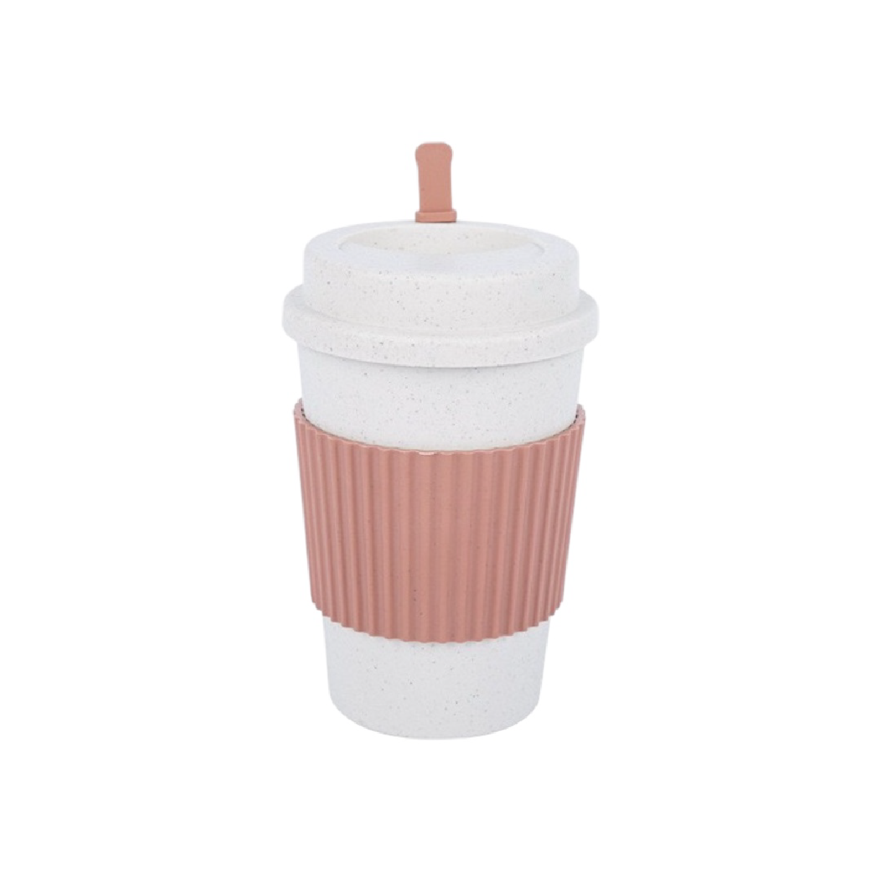 Cawan Kopi Wheat Starw Mudah Alih Dengan Penutup Minuman Mulut Boleh Alih Lengan Untuk Minuman Panas/Sejuk Dan Pengacau