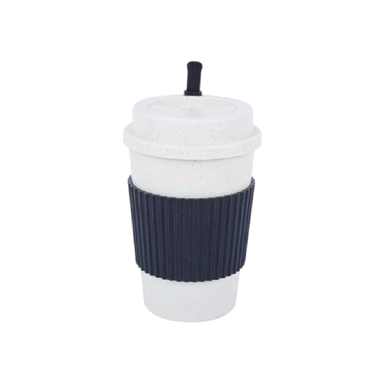 Cawan Kopi Wheat Starw Mudah Alih Dengan Penutup Minuman Mulut Boleh Alih Lengan Untuk Minuman Panas/Sejuk Dan Pengacau
